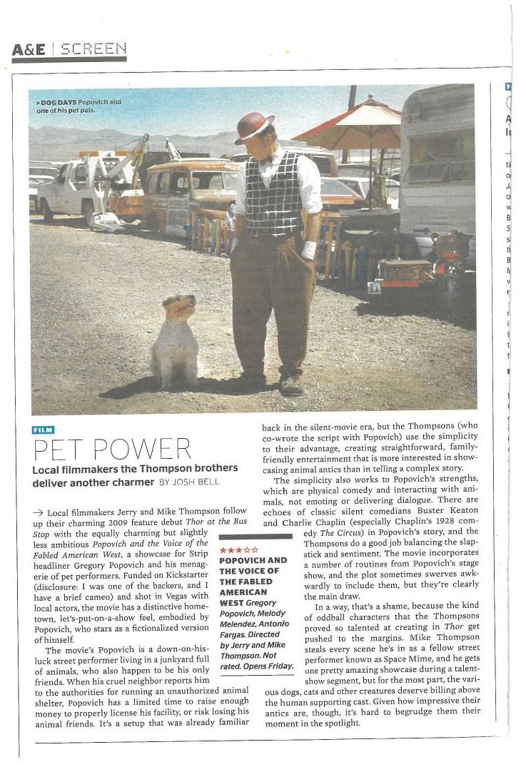 Las Vegas Weekly — Pet Power, film review