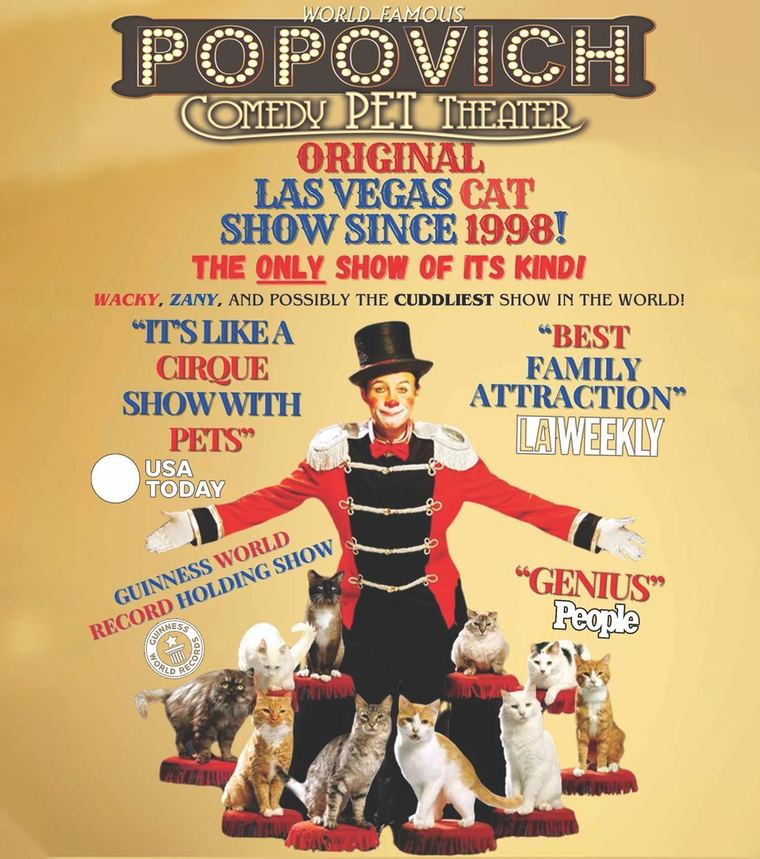 The original Las Vegas cat show — vintage poster