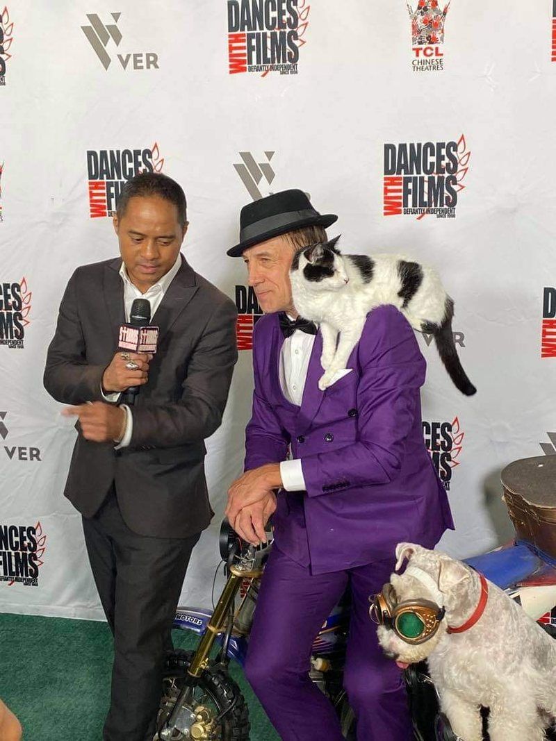 The stars on the red carpet with their audience