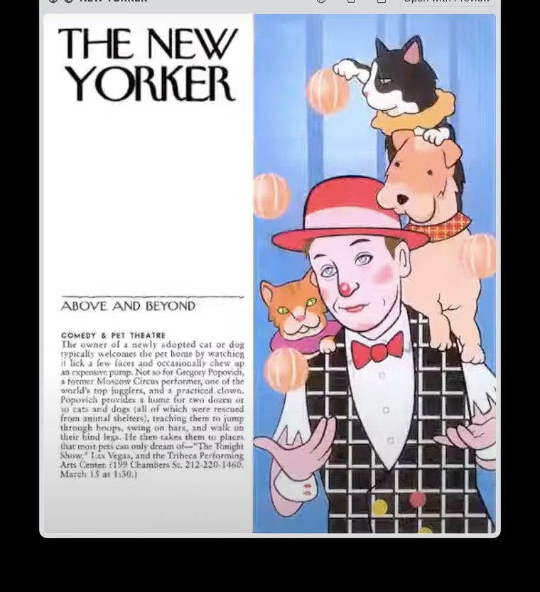 The New Yorker — Above and Beyond